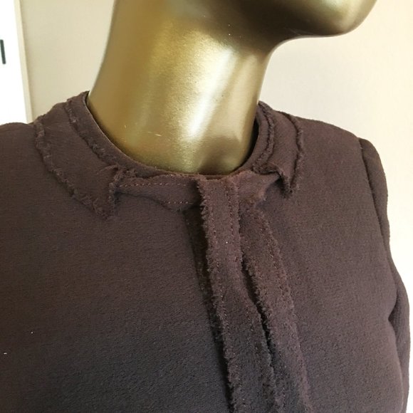 TULEH Brown Fringe Wool Blend Evening Jacket - Picture 6 of 14